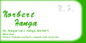 norbert hanga business card